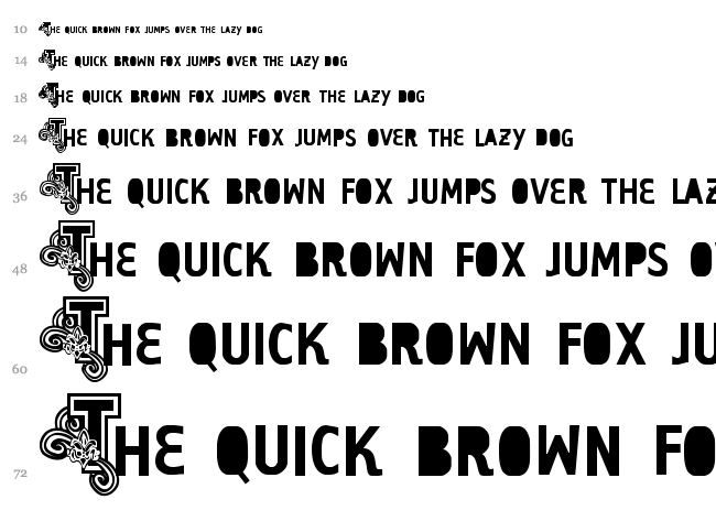 Vtks Caps Loco font waterfall